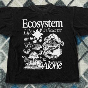 Ecosystem Biology Vintage T-Shirt Retro Ecology Graphic Tee 90s Environmental